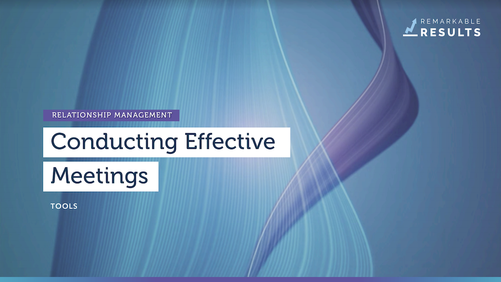 Conducting Effective Meetings tools